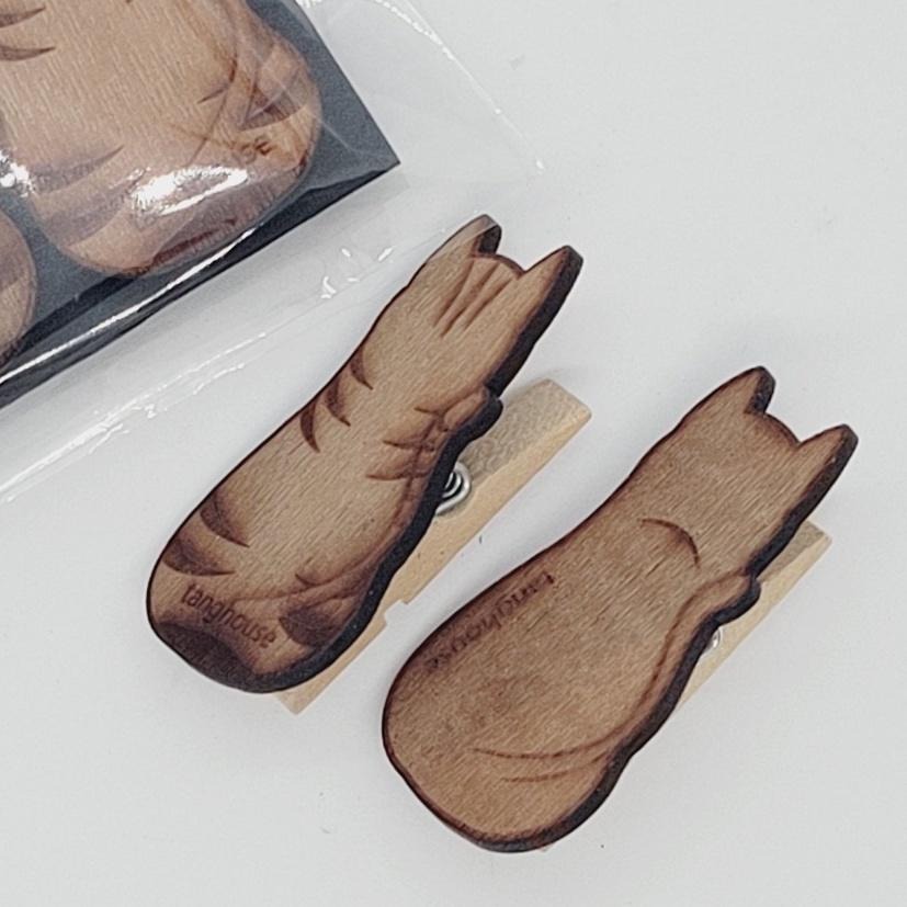 文件夾/貓咪造型/木夾/透明夾/別針文具用品-細節圖3