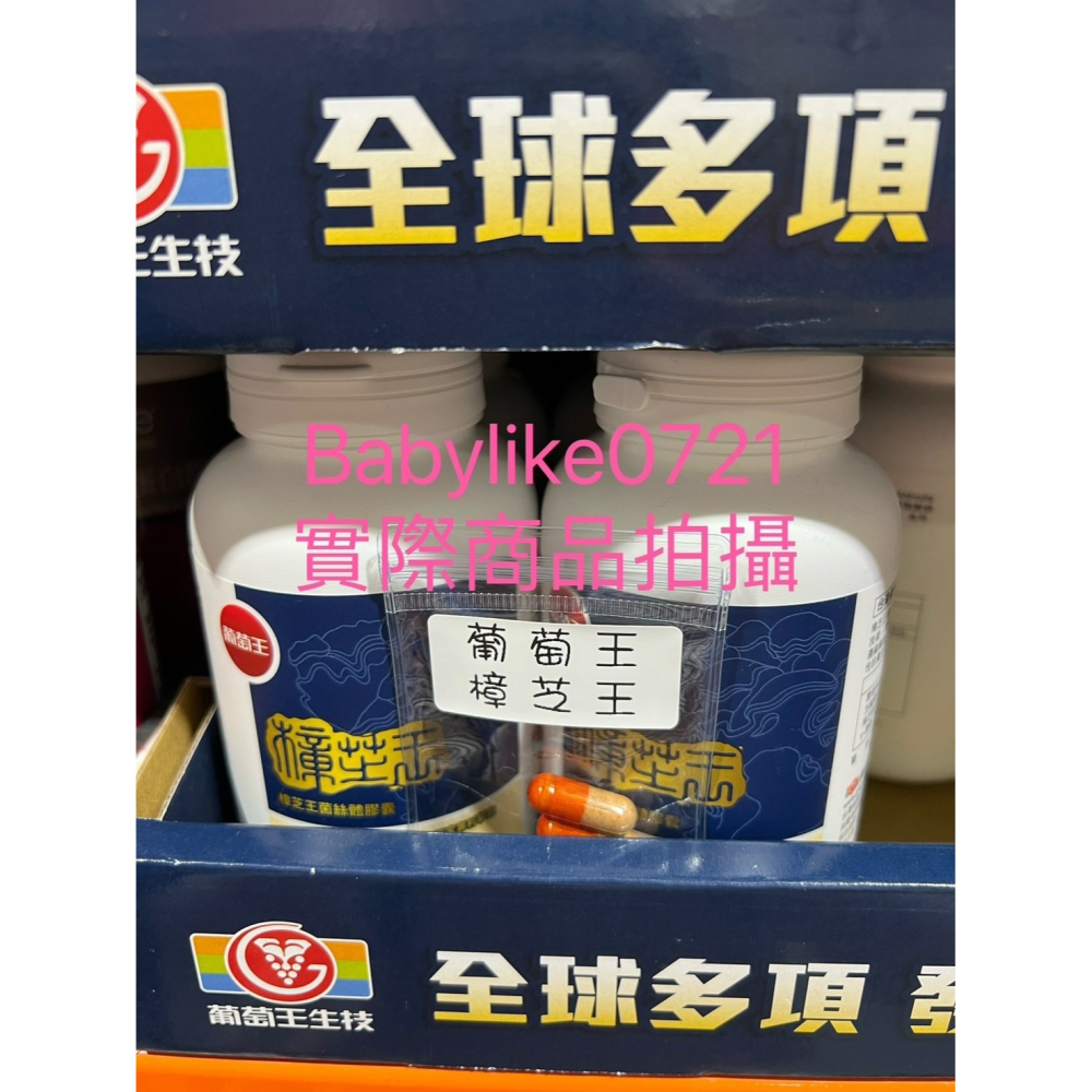 [babylike0721]好市多=葡萄王樟芝王菌絲體膠囊240粒X1瓶=現貨+預購#137323-細節圖3