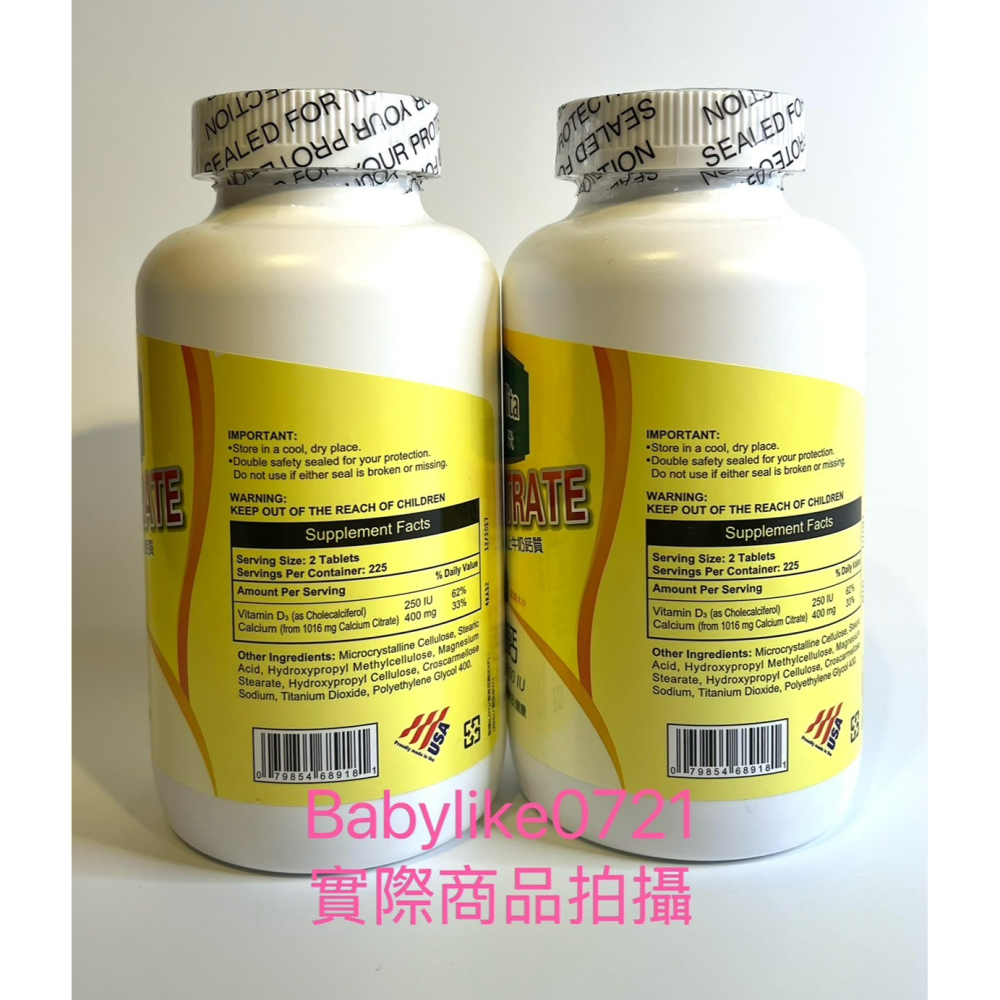 [babylike0721]好市多=顧可飛檸檬酸鈣錠450錠X1瓶=現貨#94190-細節圖4