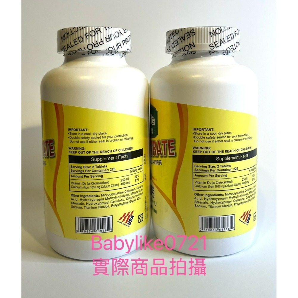 [babylike0721]好市多=顧可飛檸檬酸鈣錠450錠X1瓶=現貨#94190-細節圖4