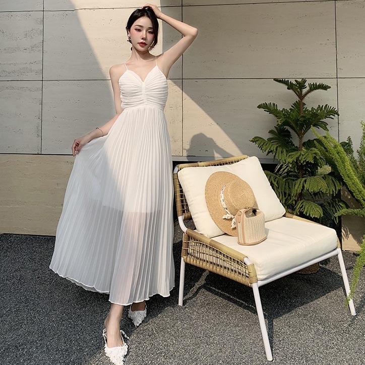 【LONG龍衣鋪】希臘女神款百褶露背質感洋裝💖-細節圖2