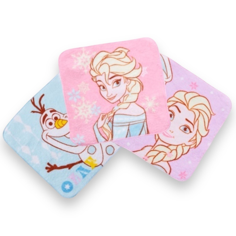 【小方巾🌼3入組】100%純棉小方巾 正版授權 口水巾 小手帕 寶可夢 公主 冰雪 漫威 維尼 史努比-細節圖7