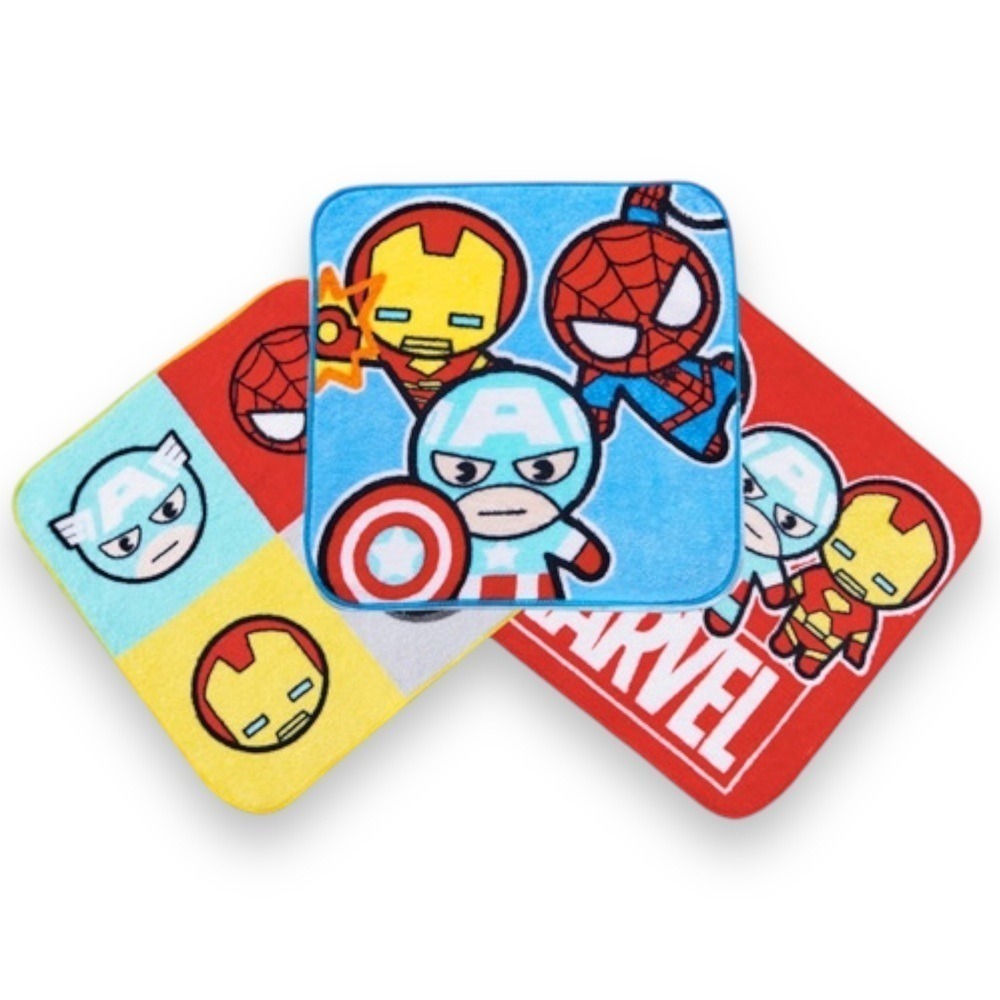 【小方巾🌼3入組】100%純棉小方巾 正版授權 口水巾 小手帕 寶可夢 公主 冰雪 漫威 維尼 史努比-細節圖9