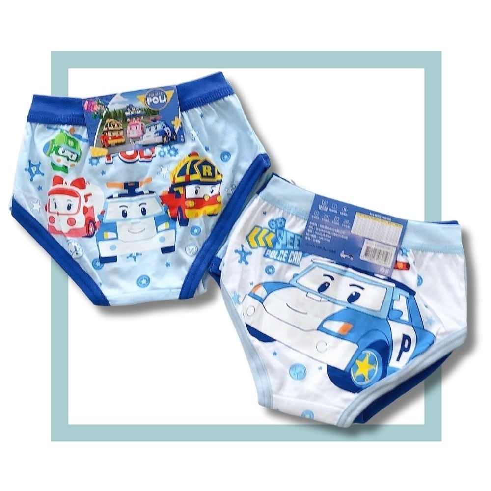 8278波力男童三角褲2入組 台灣製造 100%純棉 兒童內褲 男童三角內褲-細節圖2