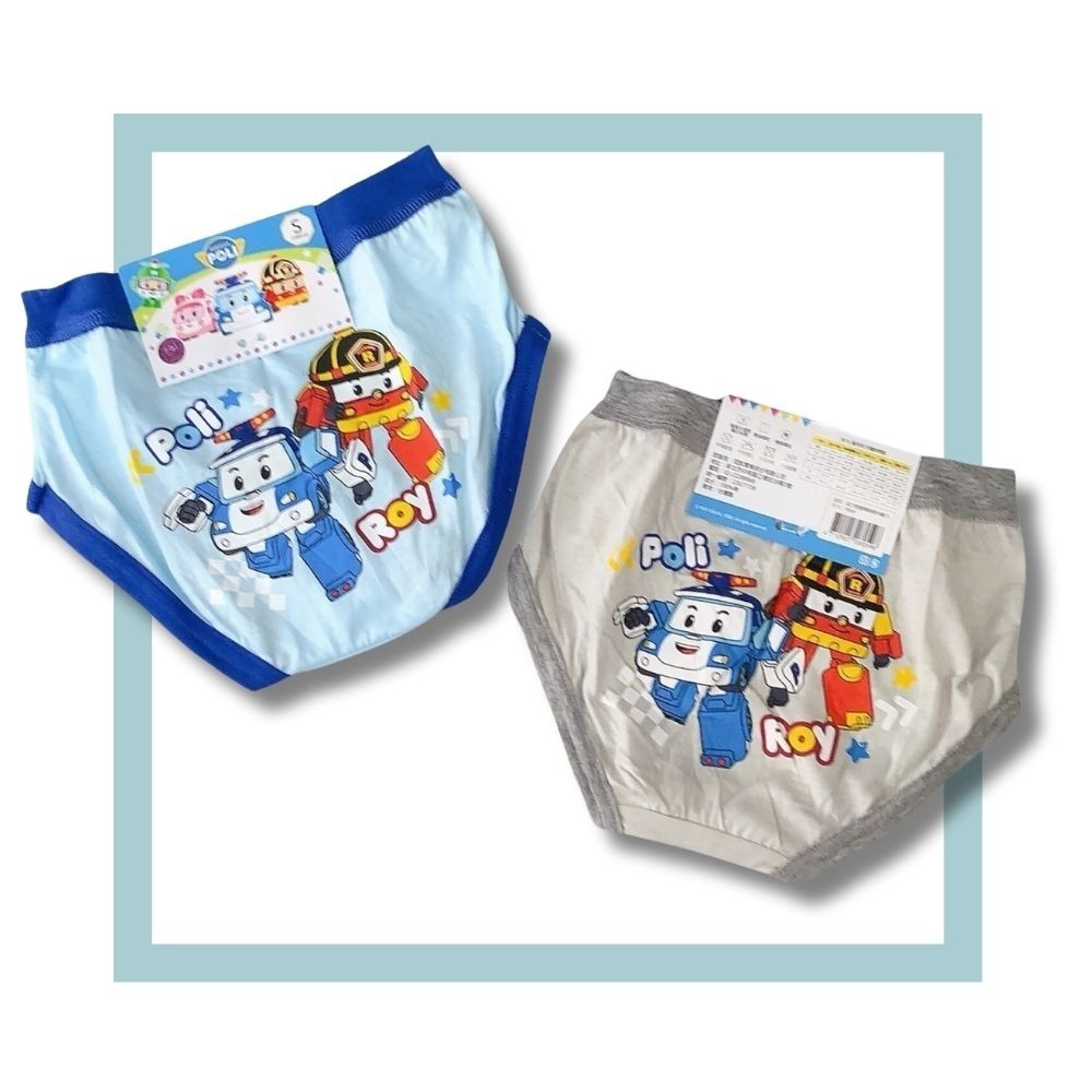 8361波力男童三角褲2入組 台灣製造 100%純棉 兒童內褲 男童三角內褲-細節圖2