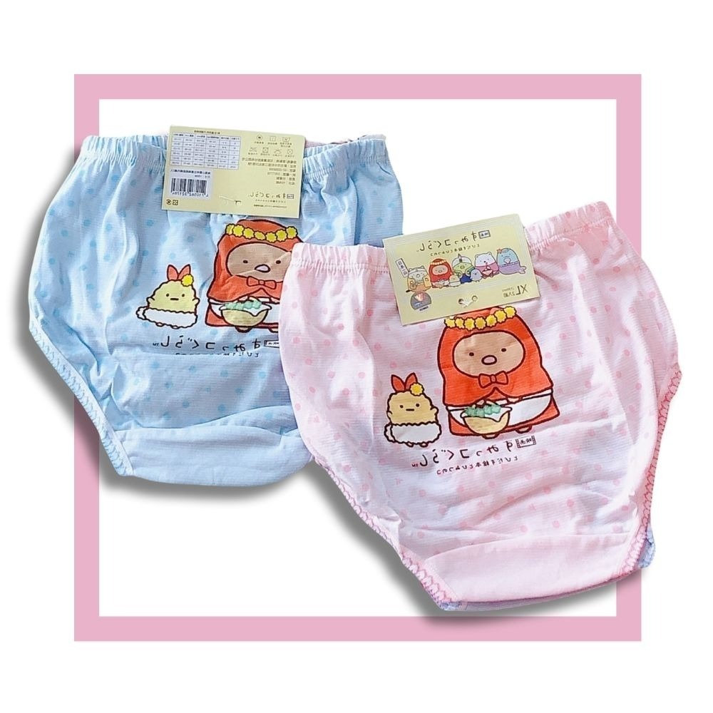 7264角落小夥伴女童三角褲2入組 台灣製造 100%純棉 兒童內褲 女童三角內褲-細節圖2