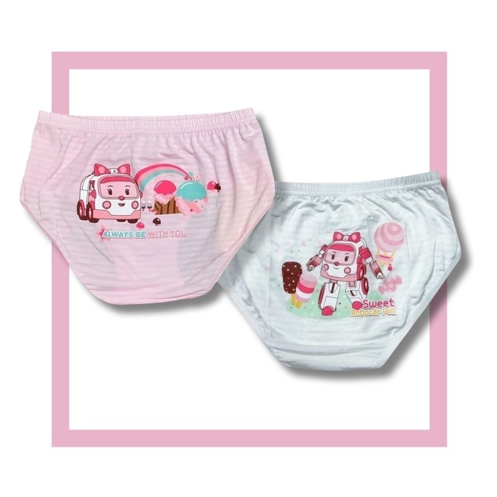 GK-249波力零著感女童舒柔三角褲2入組 舒柔內褲 兒童內褲 女童三角內褲-細節圖2