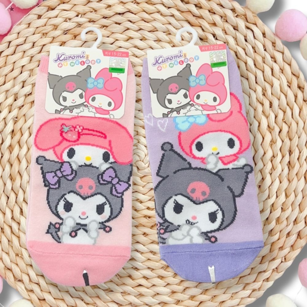【三麗鷗童襪】兒童襪子 兒童棉襪 台灣製造 正版授權 酷洛米 美樂蒂 大耳狗 凱蒂貓-細節圖9
