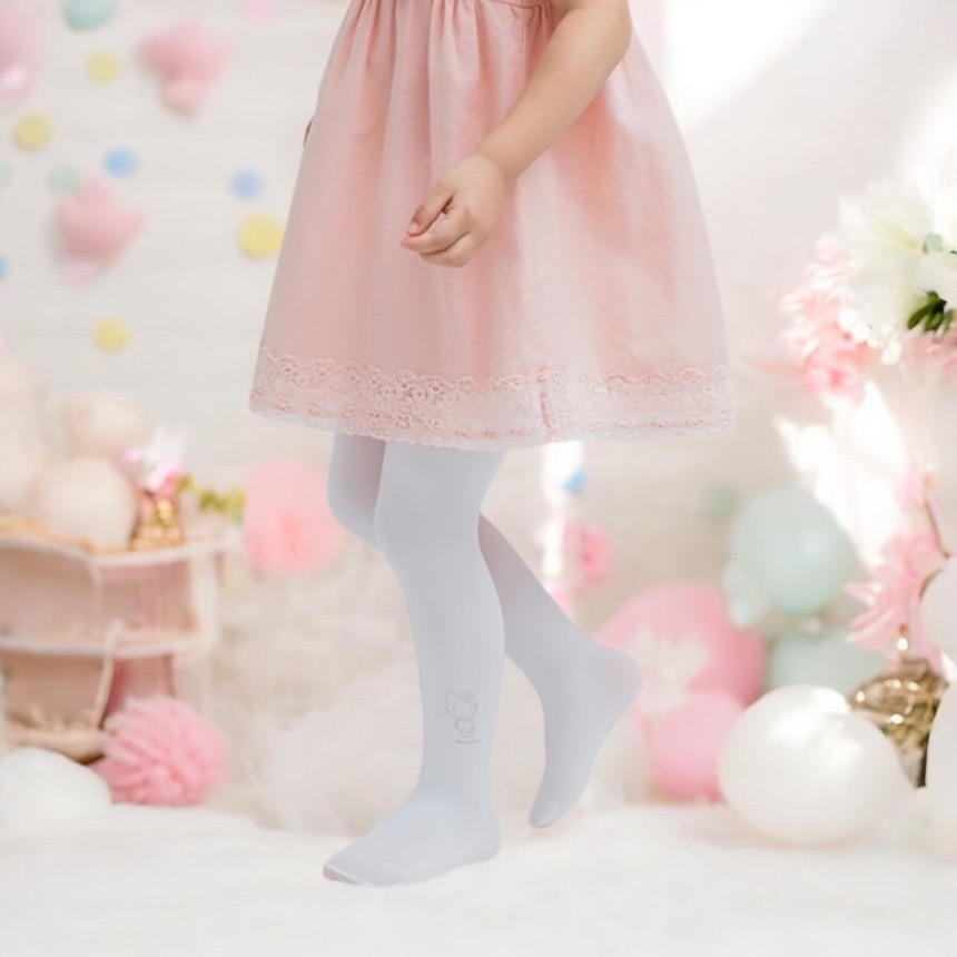 【凱蒂貓兒童褲襪】韻律襪 天鵝絨褲襪 兒童褲襪 台灣製造 正版授權 三麗鷗-細節圖2