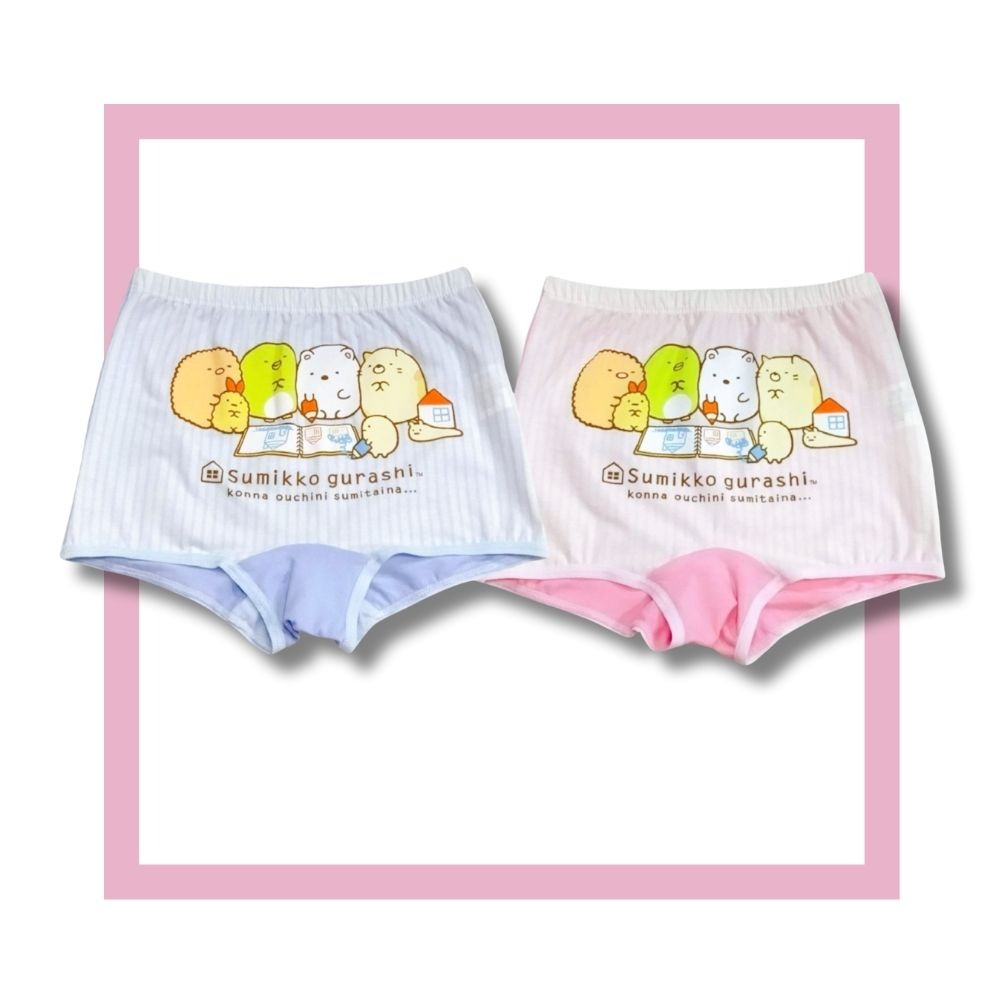 7301角落小夥伴女童四角平口褲2入組 台灣製造 彈性內褲 兒童內褲 女童四角內褲-細節圖2