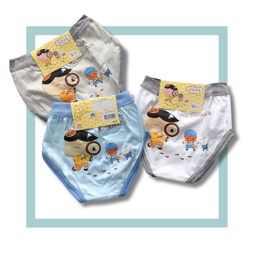 8341屁屁偵探男童三角褲2入組 台灣製造 100%純棉 兒童內褲 男童三角內褲-細節圖2