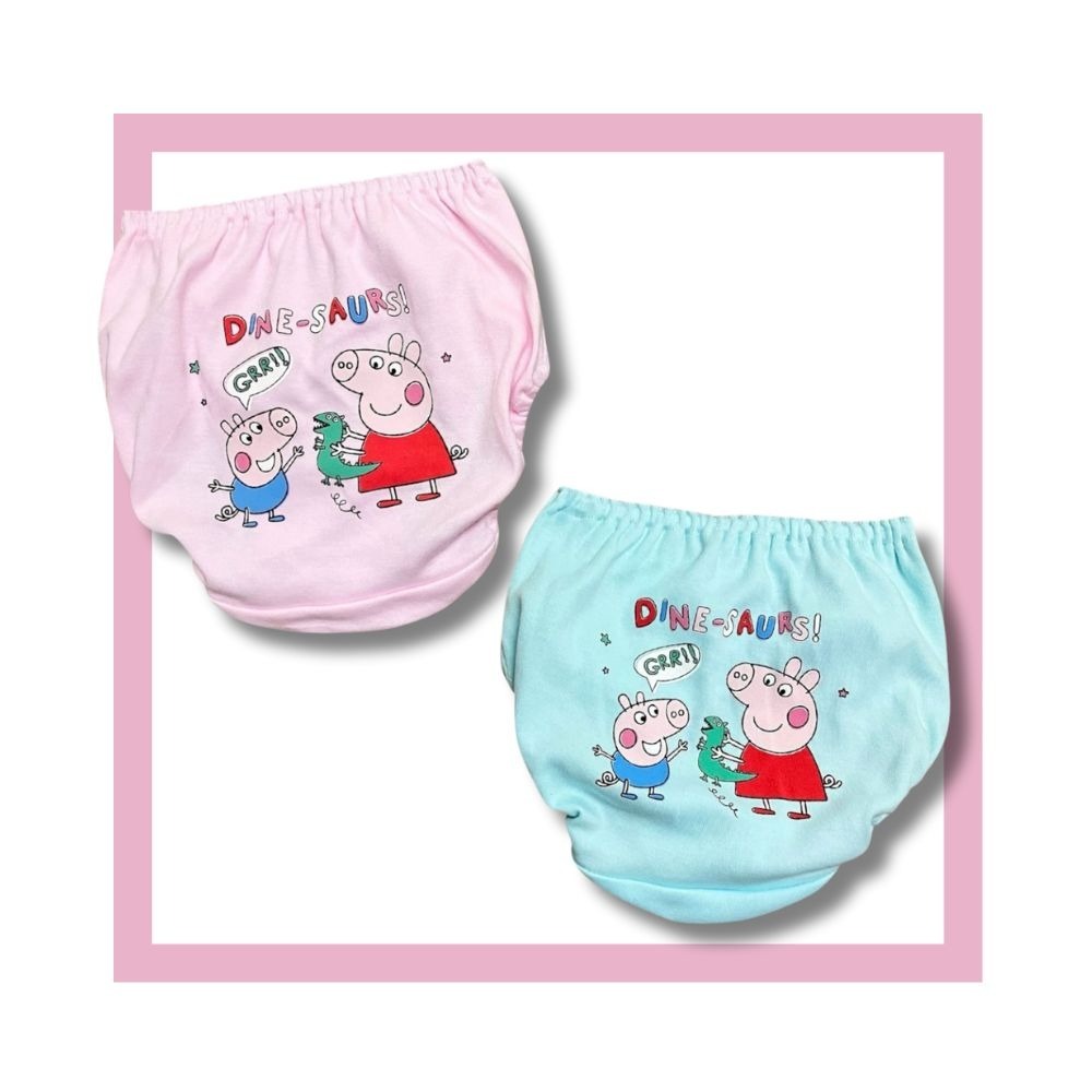 7308佩佩豬女童包褲2入組 台灣製造 100%純棉 兒童內褲 女童內褲-細節圖2