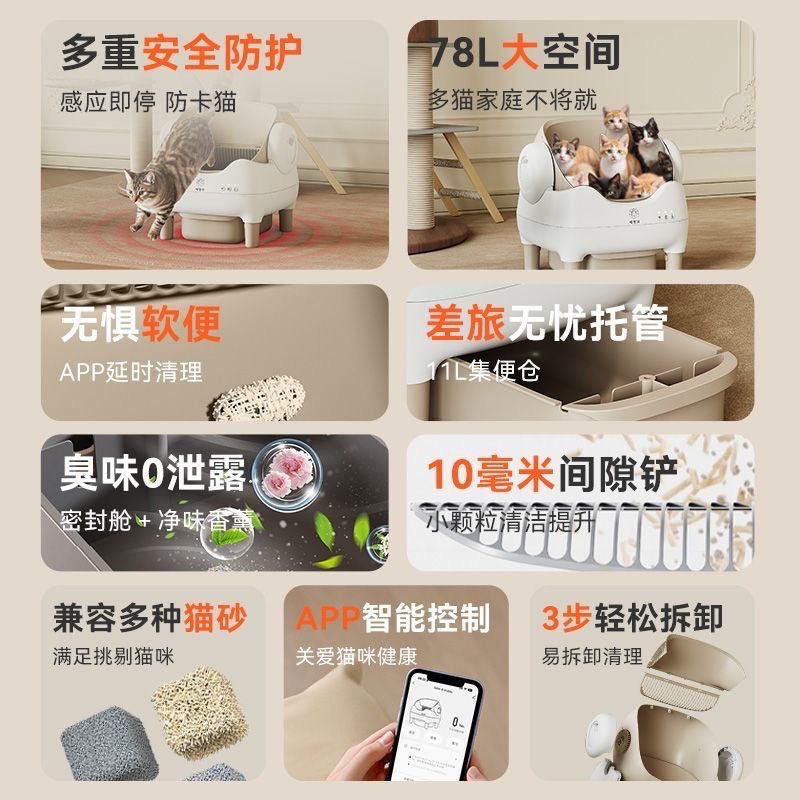 貓智潔開放式自動貓砂機-細節圖5
