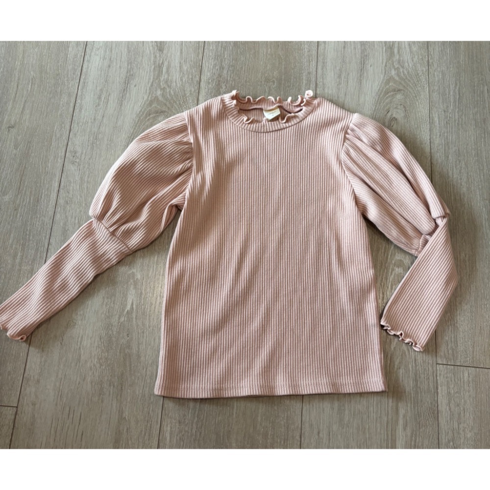 全新✨乾媽家燈芯絨坑條上衣+粉色內搭-細節圖2