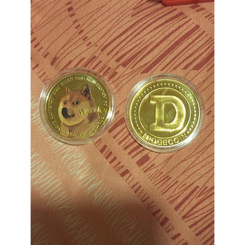 加密貨幣 紀念幣 狗狗幣 Doge 虛擬貨幣 實體紀念幣 金色 彩色 小狗 伊隆馬斯克-細節圖4