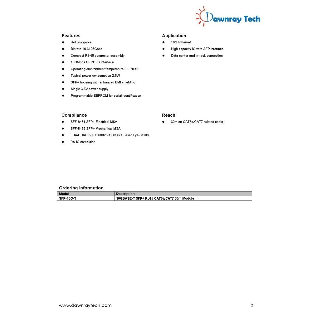 【曙曜】Cisco 思科 SFP-10G-T-X 相容 銅纜模組 光轉電 RJ45模組 mini-GBIC 10G-細節圖5