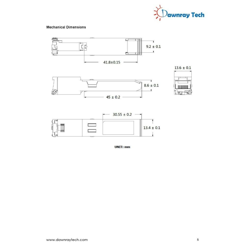 【曙曜】NVIDIA Mellanox 輝達 MFM1T02A-T 相容 銅纜模組 光轉電 RJ45模組 10G 熱插拔-細節圖8
