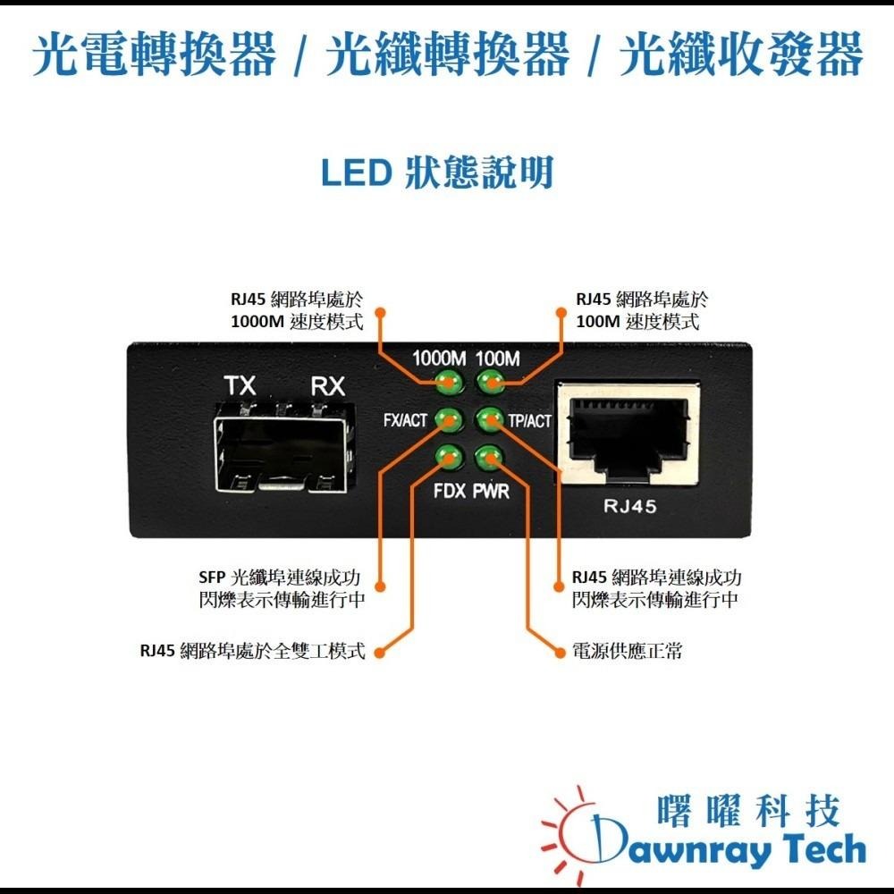 【曙曜】MC-GE11 光電轉換器 光纖收發器 SFP轉換器 光纖網路轉換器 媒體轉換器 介質轉換器 網路轉光纖 光轉-細節圖4