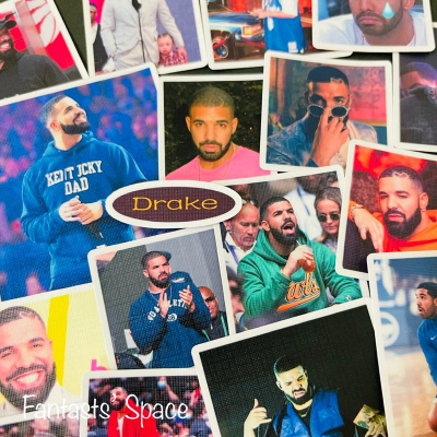 F•L🚀(現貨x2) 一組24張 Drake 超厚 防水貼紙 手帳貼紙 貼手機筆電都很讚