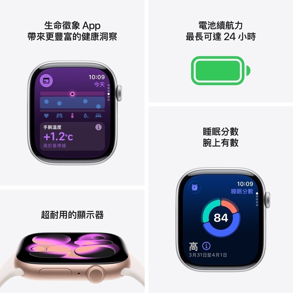 Apple 蘋果Apple Watch Series 11 GPS 46mm 曜石黑色鋁金屬錶殼搭配黑色運動錶帶-細節圖2