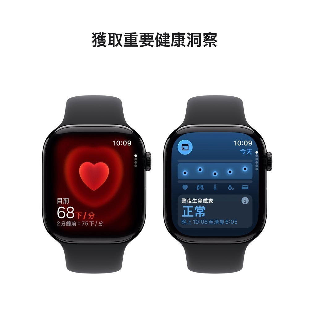 Apple 蘋果Apple Watch Series 11 GPS 46mm 曜石黑色鋁金屬錶殼搭配黑色運動錶帶-細節圖4