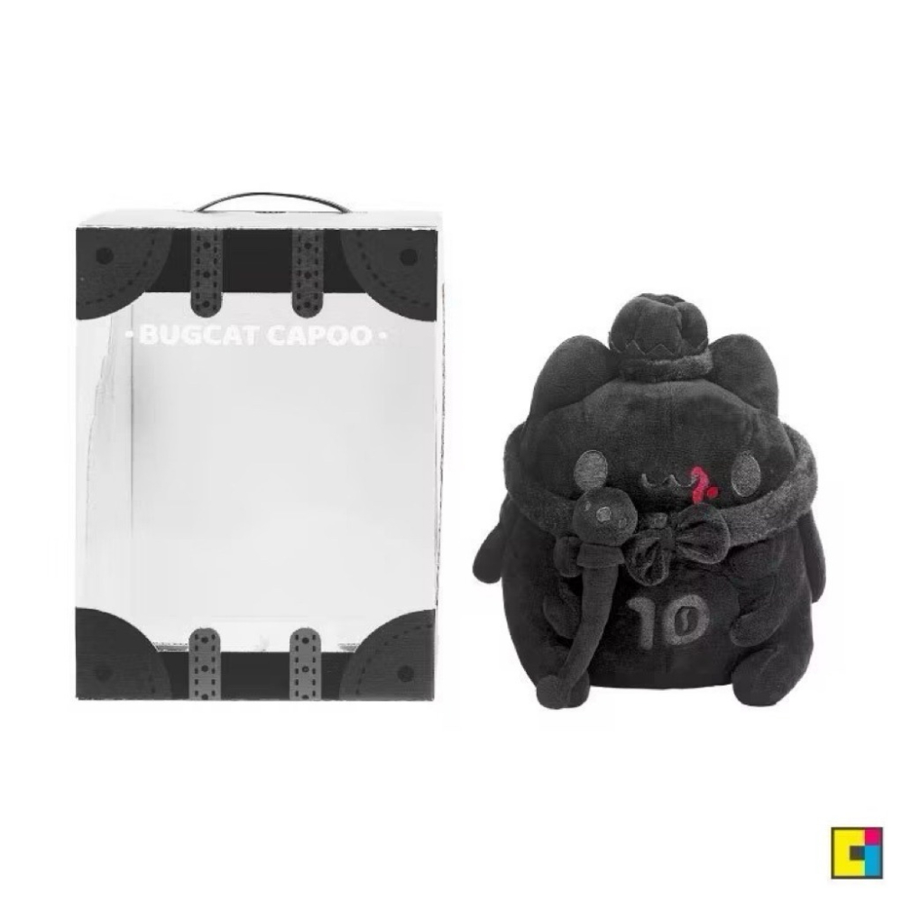 貓貓蟲咖波-貓蟲王咖波絨毛娃娃禮盒（黑）/黑色貓蟲王絨毛娃娃/咖波絨毛娃娃/咖波聖誕禮物-細節圖3