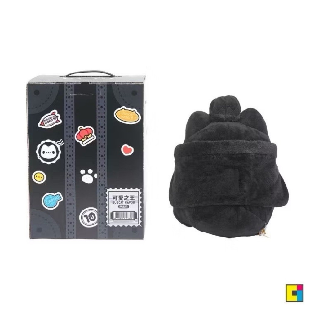 貓貓蟲咖波-貓蟲王咖波絨毛娃娃禮盒（黑）/黑色貓蟲王絨毛娃娃/咖波絨毛娃娃/咖波聖誕禮物-細節圖4