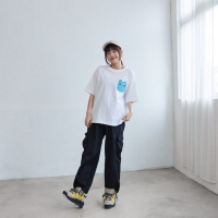 貓貓蟲咖波落肩造型口袋T恤(S、L號）/咖波T恤/咖波短袖T恤/咖波落肩T恤