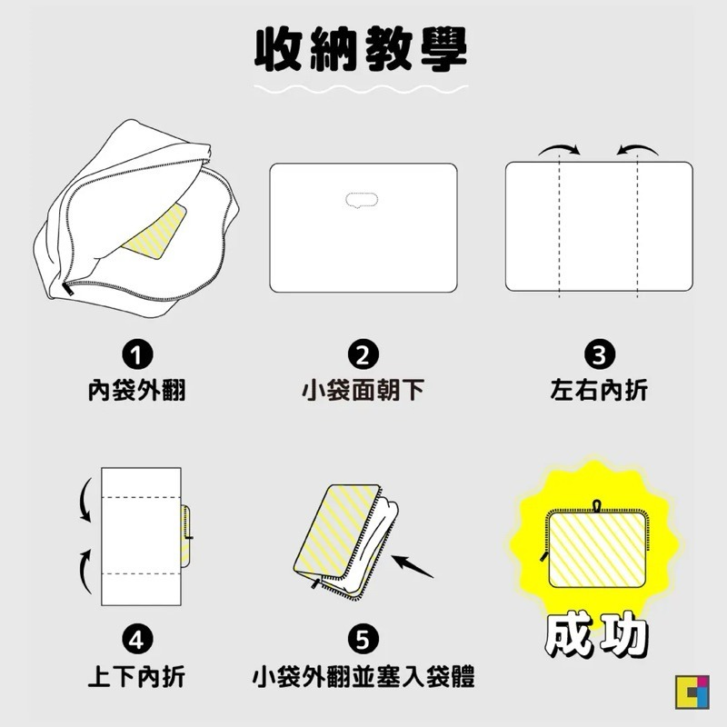 咖波旅行收納袋(可折疊)/咖波凹豆好日子GO!CAMPING!摺疊收納旅行袋X murmur/咖波收納袋/咖波折疊收納袋-細節圖3