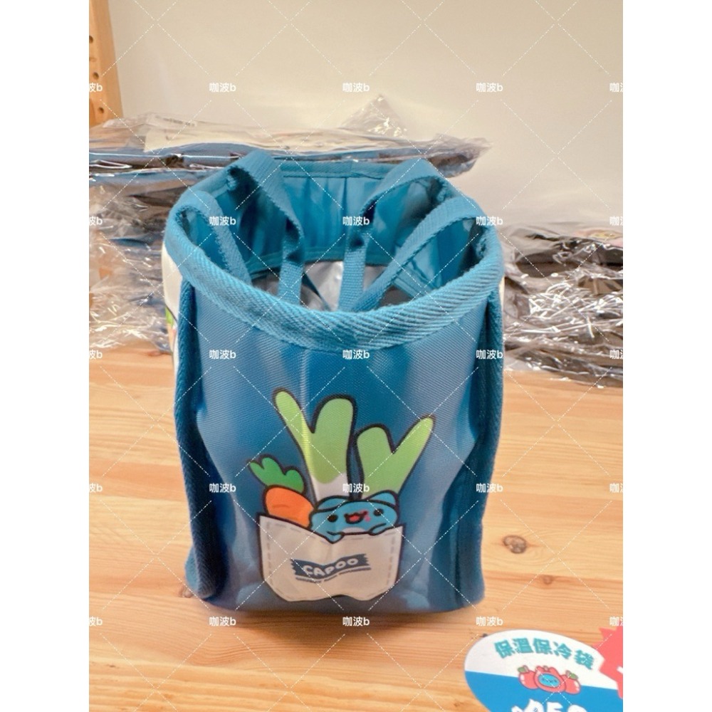 咖波雞滷飯加蛋保溫保冷袋（黑）/橘子咖波水果攤保溫保冷袋（藍）/咖波保冷袋/咖波保溫袋/咖波便當袋-細節圖2