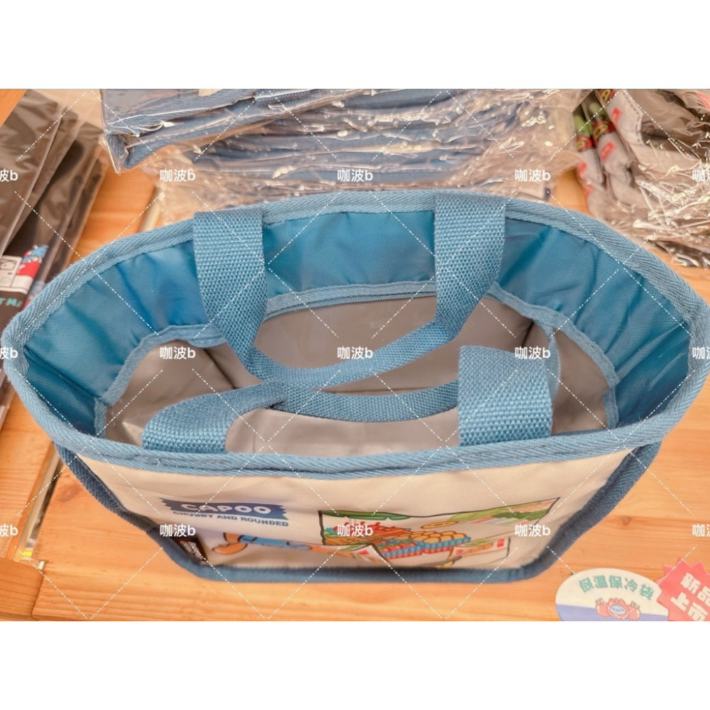咖波雞滷飯加蛋保溫保冷袋（黑）/橘子咖波水果攤保溫保冷袋（藍）/咖波保冷袋/咖波保溫袋/咖波便當袋-細節圖3
