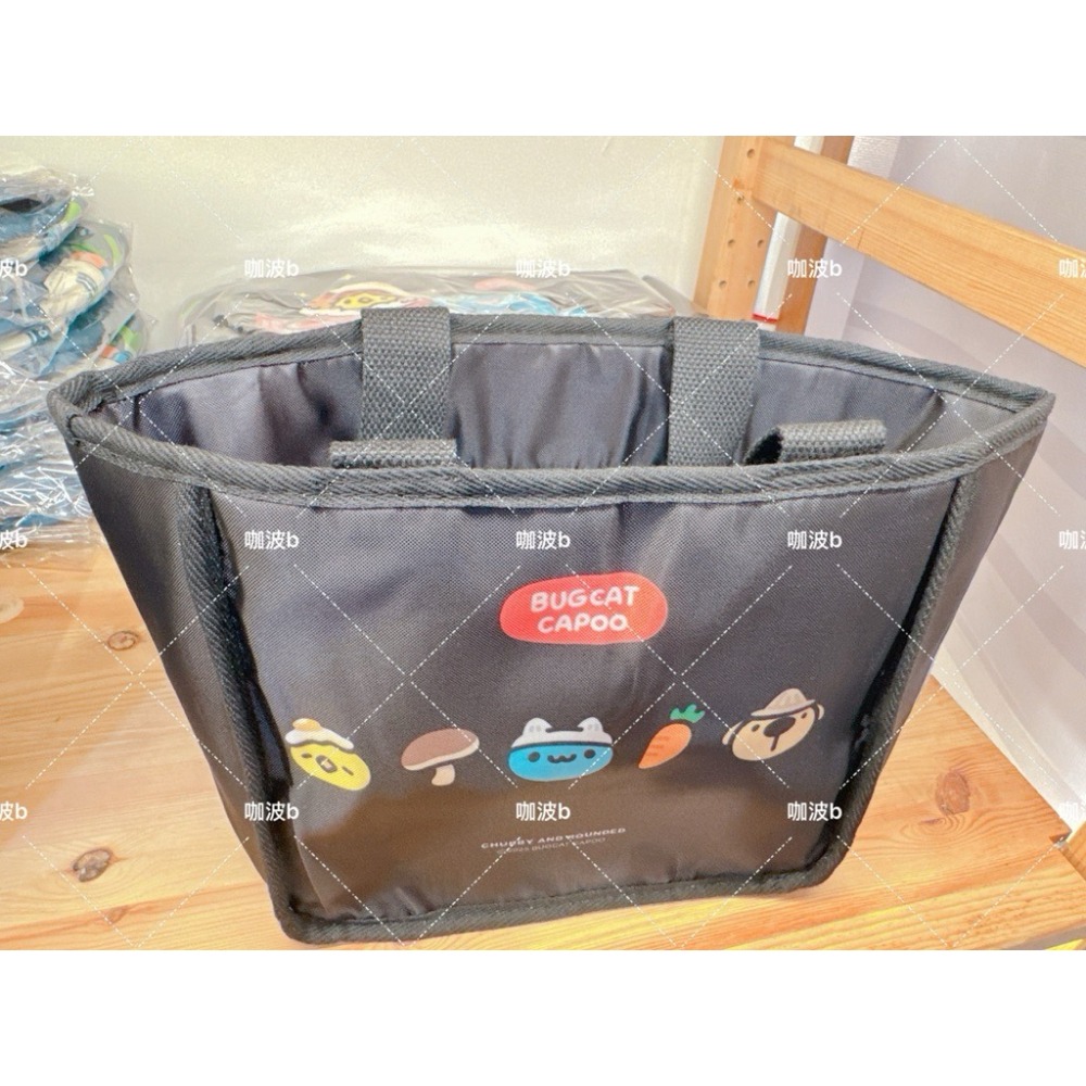 咖波雞滷飯加蛋保溫保冷袋（黑）/橘子咖波水果攤保溫保冷袋（藍）/咖波保冷袋/咖波保溫袋/咖波便當袋-細節圖5