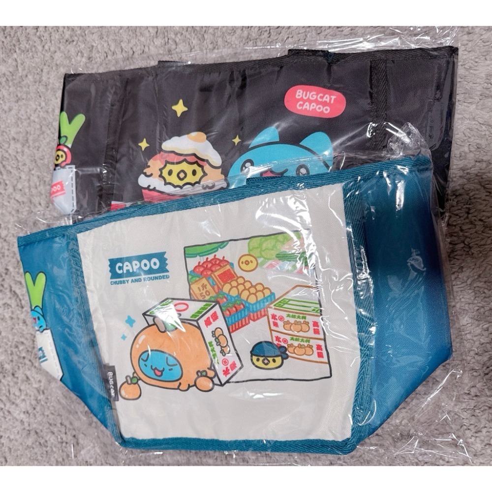 咖波雞滷飯加蛋保溫保冷袋（黑）/橘子咖波水果攤保溫保冷袋（藍）/咖波保冷袋/咖波保溫袋/咖波便當袋-規格圖6