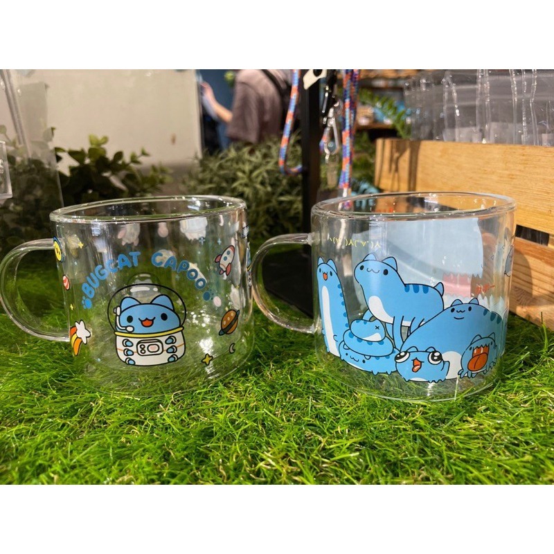 現貨咖波雙層玻璃杯（奇怪咖波）/奇怪咖波玻璃杯/咖波雙層玻璃杯-細節圖2