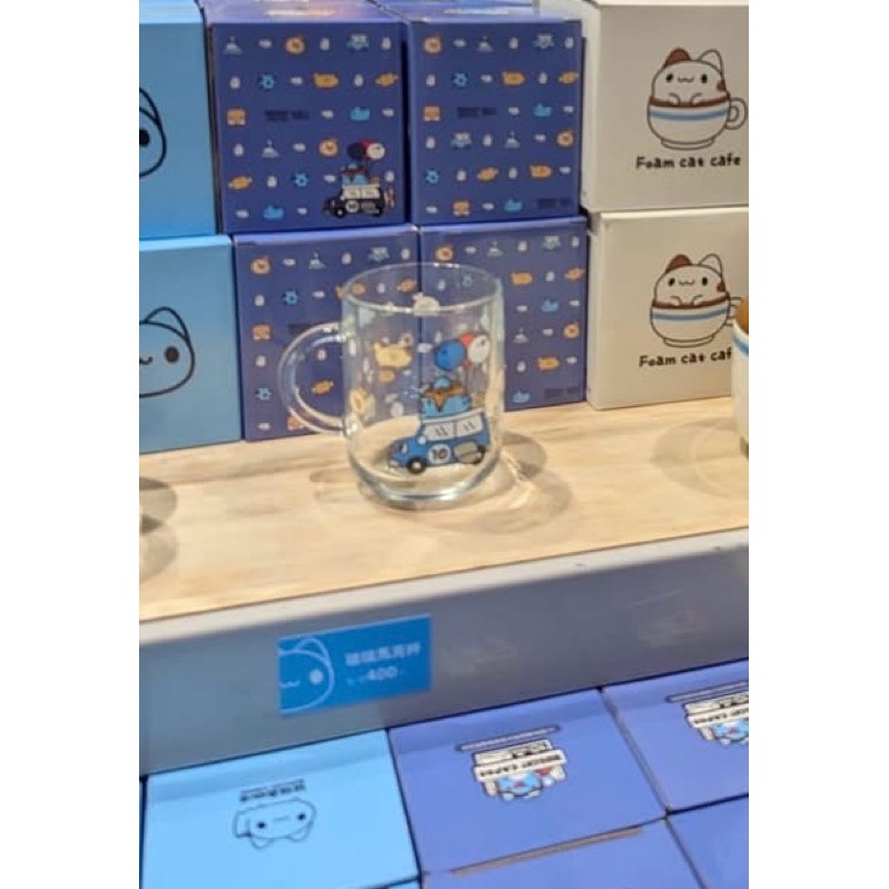 十周年咖波飛天車車玻璃馬克杯/咖波十週年馬克杯/咖波透明玻璃杯/咖波透明馬克杯/咖波杯子-細節圖2