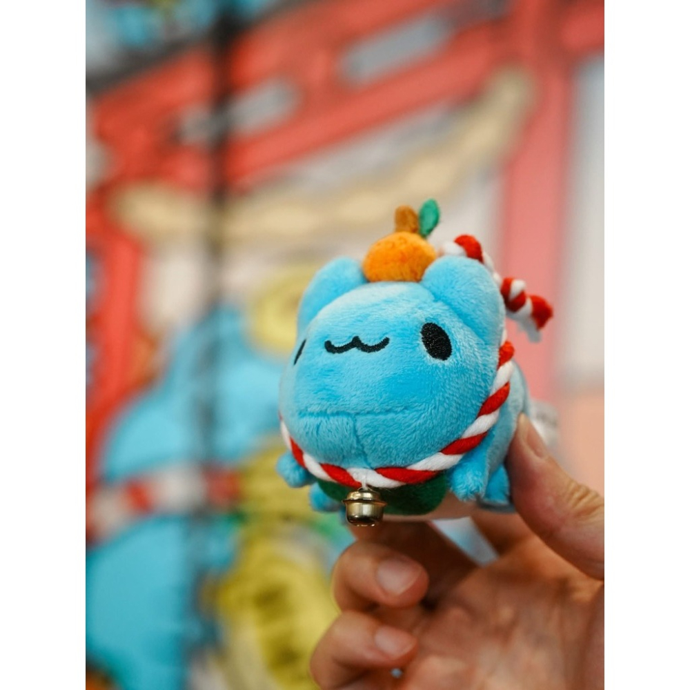 貓貓蟲咖波招財咖波8cm絨毛娃娃（頭頂橘子）/咖波娃娃吊飾/咖波娃娃鑰匙圈/咖波絨毛娃娃吊飾-細節圖2