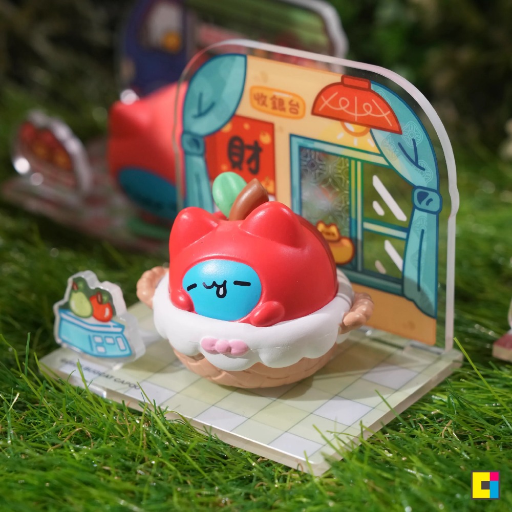 貓貓蟲咖波臺灣百味壓克力場景公仔(1款）/咖波盲盒/水蜜桃發財車/波波冰菓室/咖波請支援收銀/高級水果攤-規格圖5