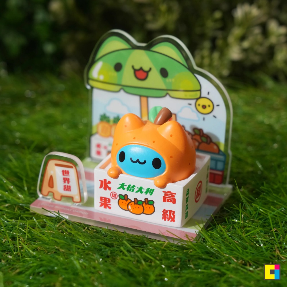 貓貓蟲咖波臺灣百味壓克力場景公仔(1款）/咖波盲盒/水蜜桃發財車/波波冰菓室/咖波請支援收銀/高級水果攤-規格圖5