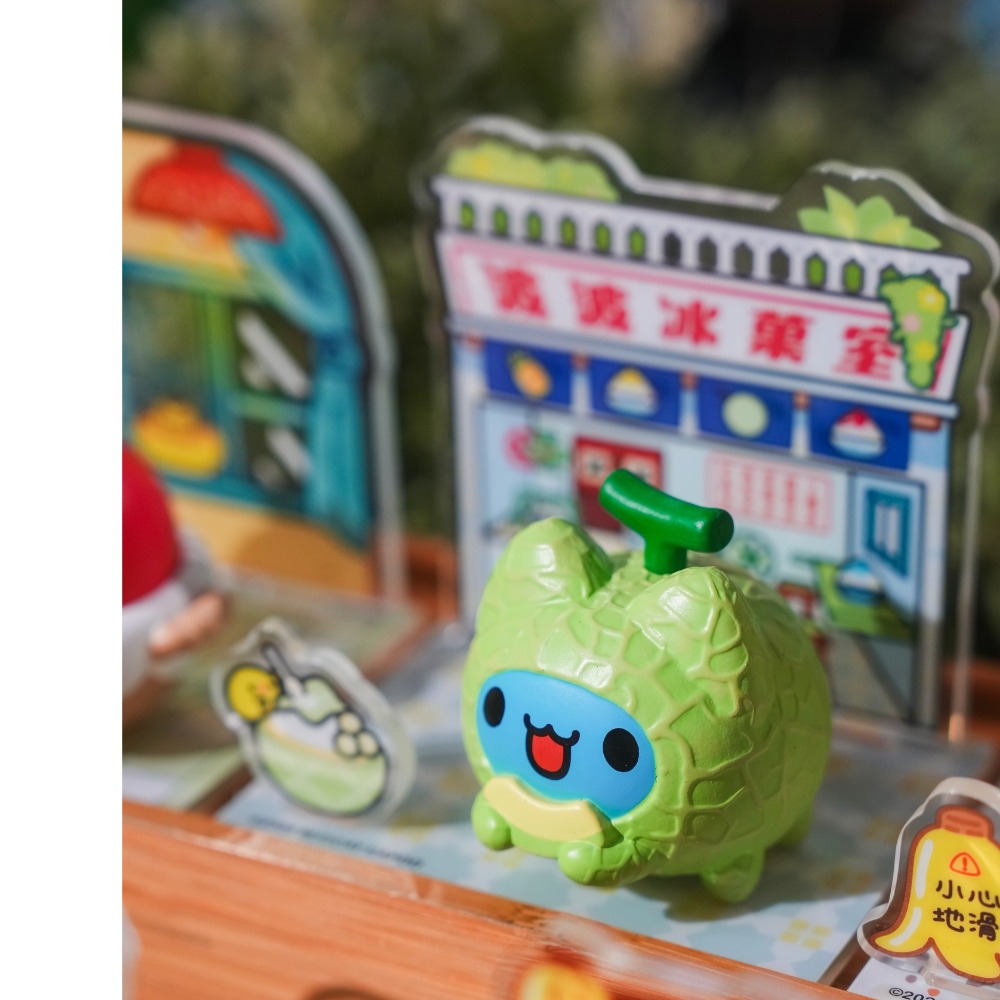 貓貓蟲咖波臺灣百味壓克力場景公仔(1款）/咖波盲盒/水蜜桃發財車/波波冰菓室/咖波請支援收銀/高級水果攤-規格圖5