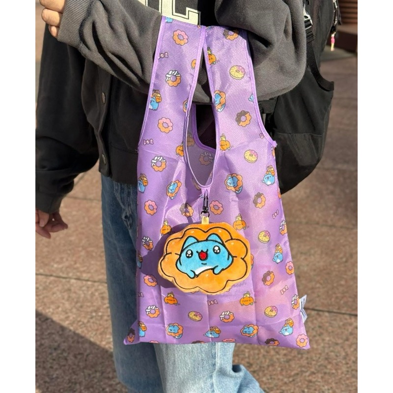 咖波收納袋/咖波折疊收納袋/咖波聯名收納袋/咖波購物袋/mister donut聯名咖波折疊收納袋-細節圖2