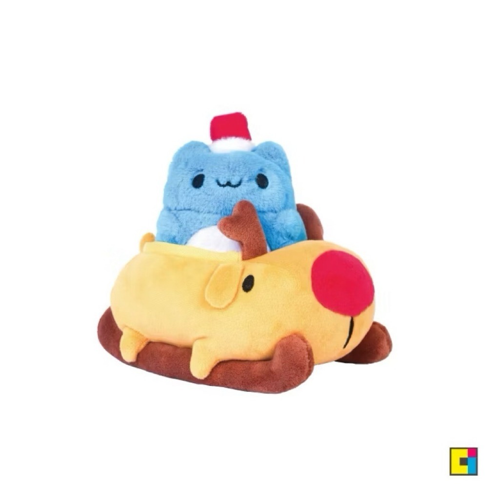 貓貓蟲咖波聖誕咖波&狗狗雪橇絨毛娃娃組合/咖波聖誕禮物/咖波狗狗雪橇絨毛娃娃組-細節圖2