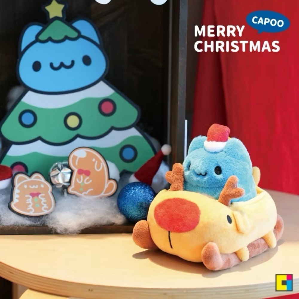 貓貓蟲咖波聖誕咖波&狗狗雪橇絨毛娃娃組合/咖波聖誕禮物/咖波狗狗雪橇絨毛娃娃組-細節圖7