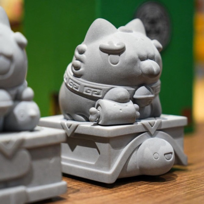 咖波石獅子烏龜坐騎/咖波石獅子咖波_烏龜坐騎版(灰)/石獅子咖波(灰)-細節圖3