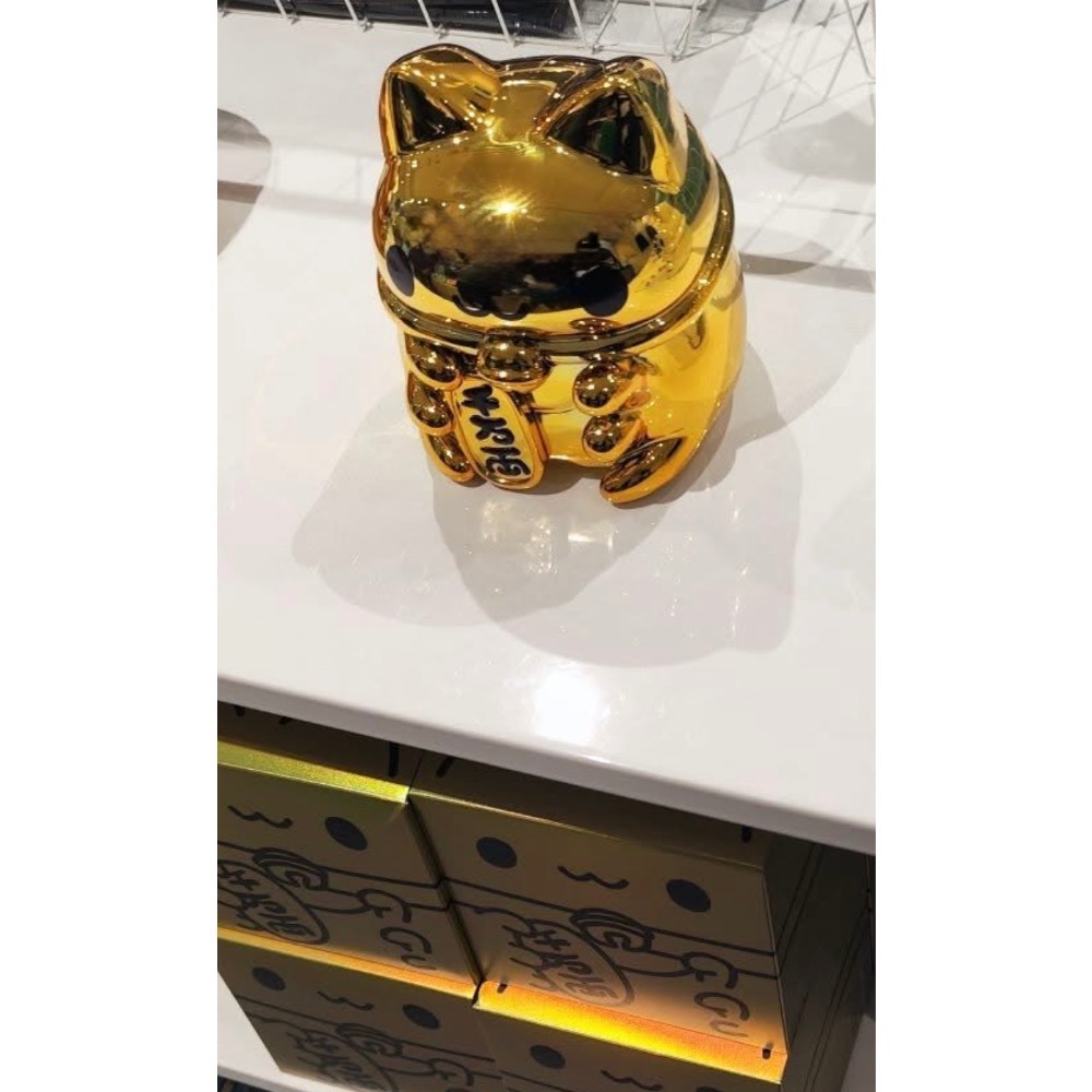 貓貓蟲咖波存錢筒/招財咖波存綫筒（電鍍金）/咖波電鍍存錢筒/咖波存錢桶-細節圖3