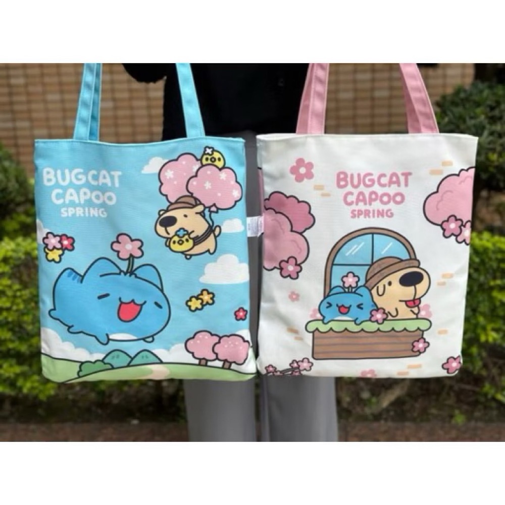 咖波限量立體布偶翻轉文青袋/咖波7-11手提袋/咖波布偶提袋-細節圖4