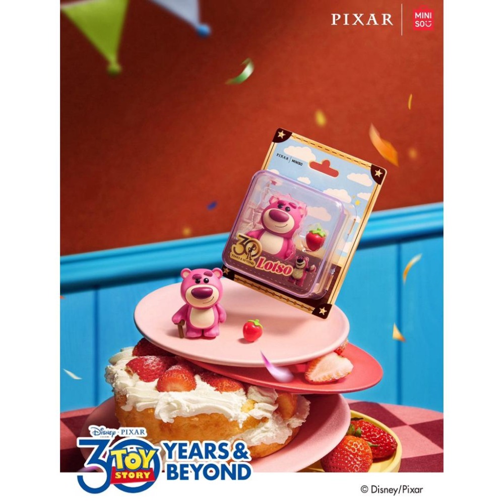 名創 miniso 新品 皮克斯 玩具總動員 三眼怪 草莓熊 巴斯  玩心無限系列 吊卡 盲盒 冰箱 磁鐵-細節圖6