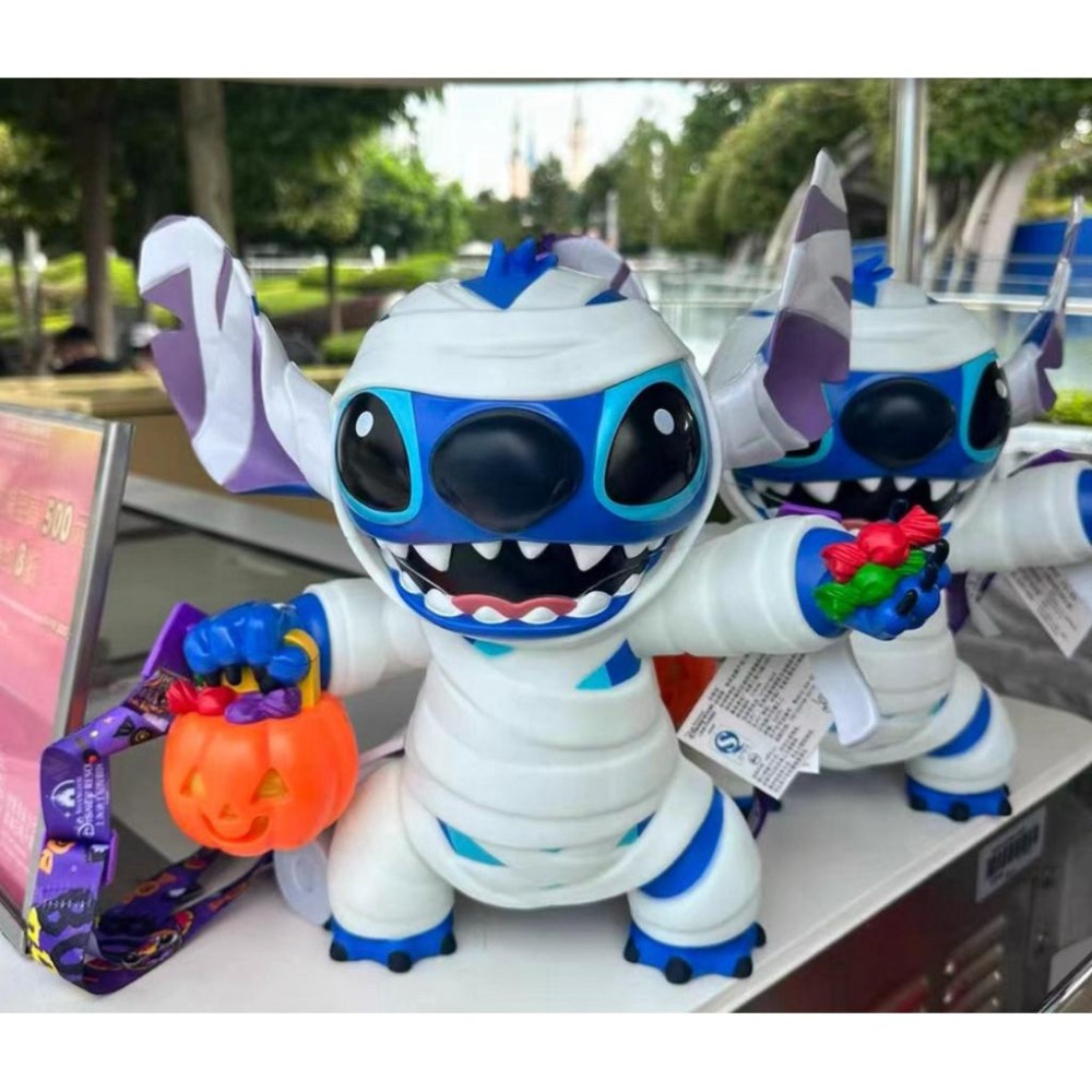 （出清 賠本賣 售完不補）上海迪士尼 萬聖節 🎃 🎃 史迪奇 爆米花 桶-細節圖3