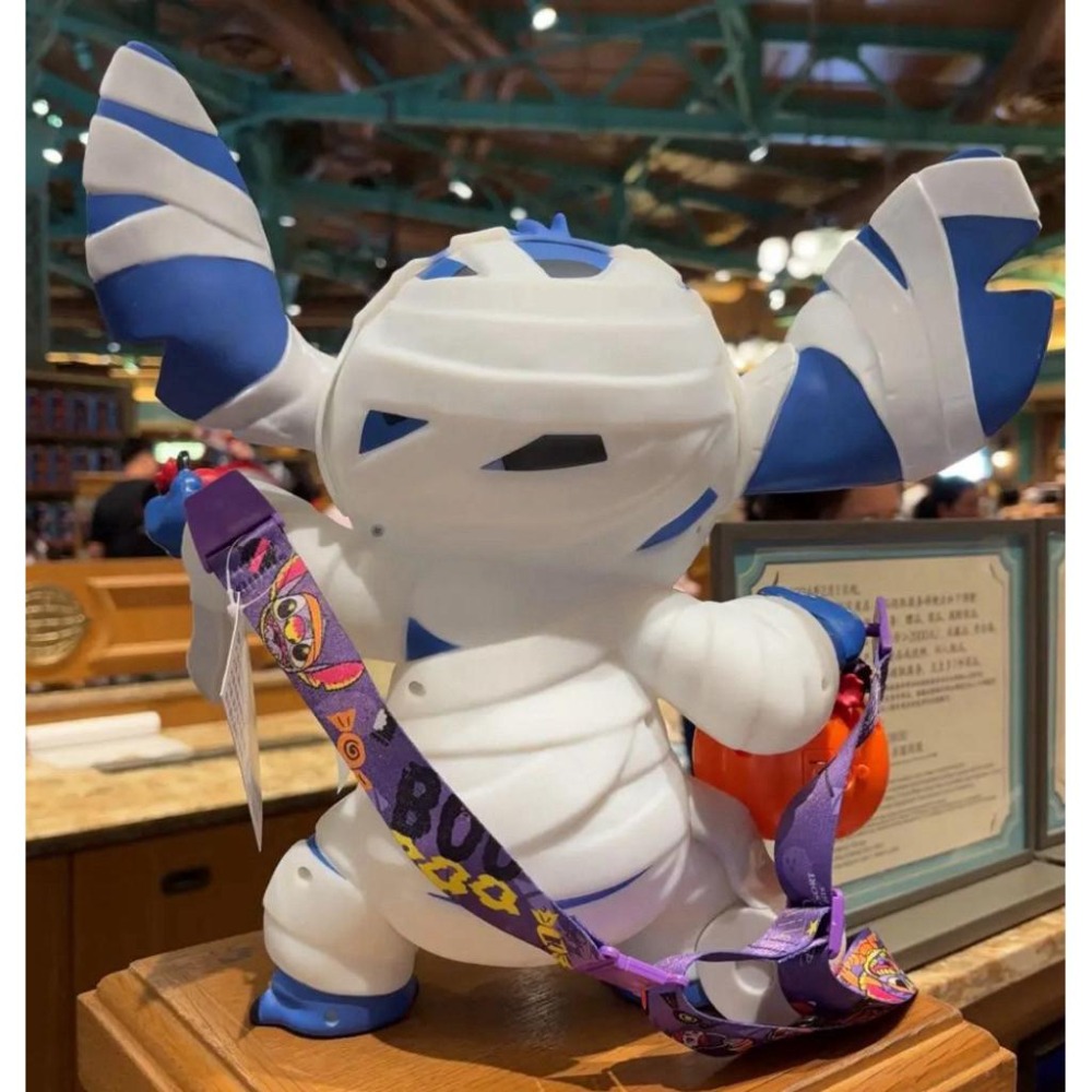 （出清 賠本賣 售完不補）上海迪士尼 萬聖節 🎃 🎃 史迪奇 爆米花 桶-細節圖4