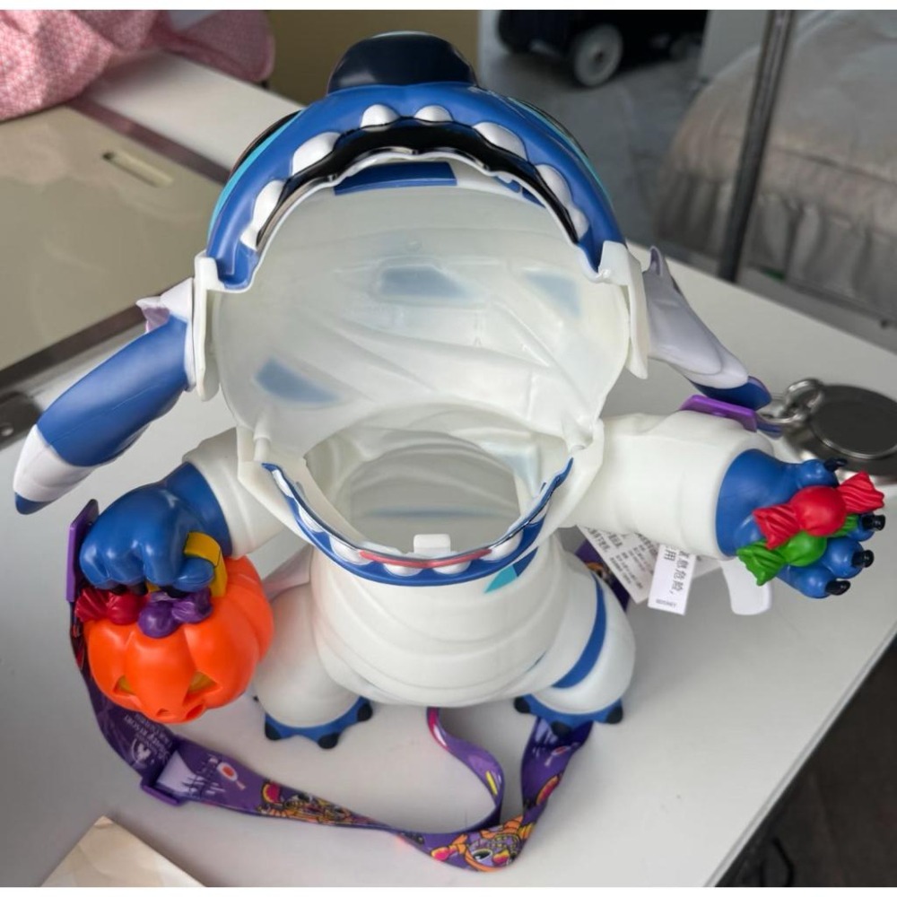 （出清 賠本賣 售完不補）上海迪士尼 萬聖節 🎃 🎃 史迪奇 爆米花 桶-細節圖5