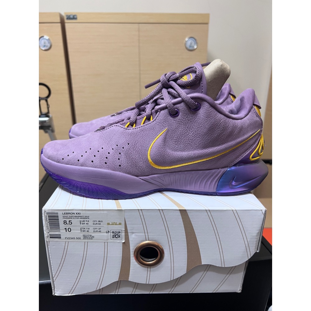 【極新二手】Nike LeBron 21 Fresh Water FV2345-500 US8.5 籃球鞋-細節圖3